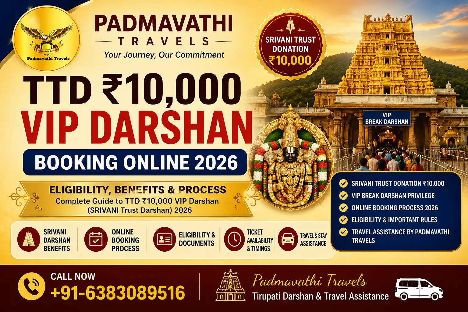 ₹10,000 VIP Darshan Booking Online