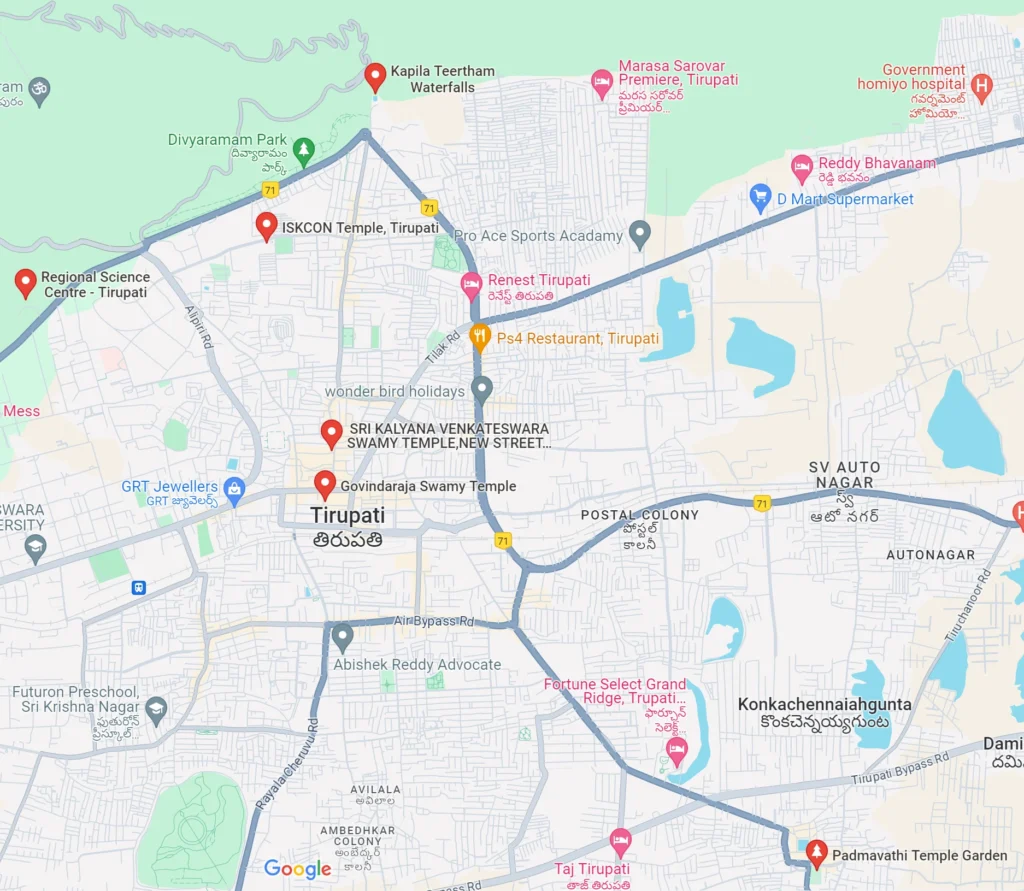 sightseeing in tirumala