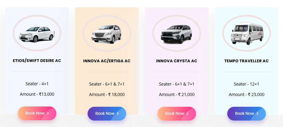 bangalore to tirupati car rental package