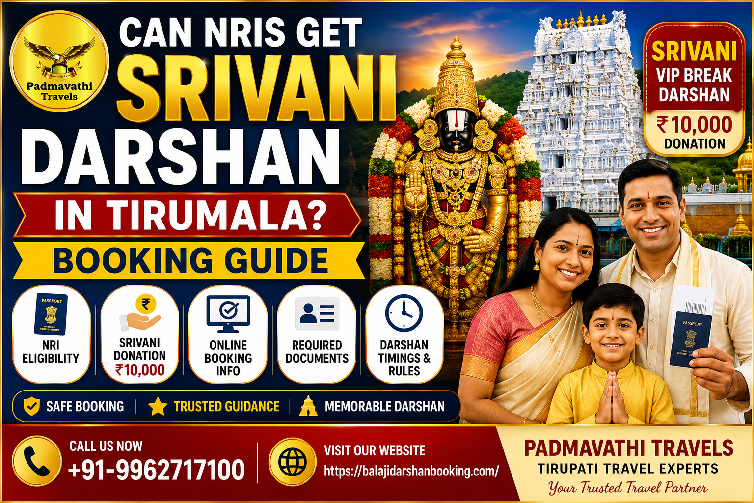 NRIs Get Srivani Darshan in Tirumala