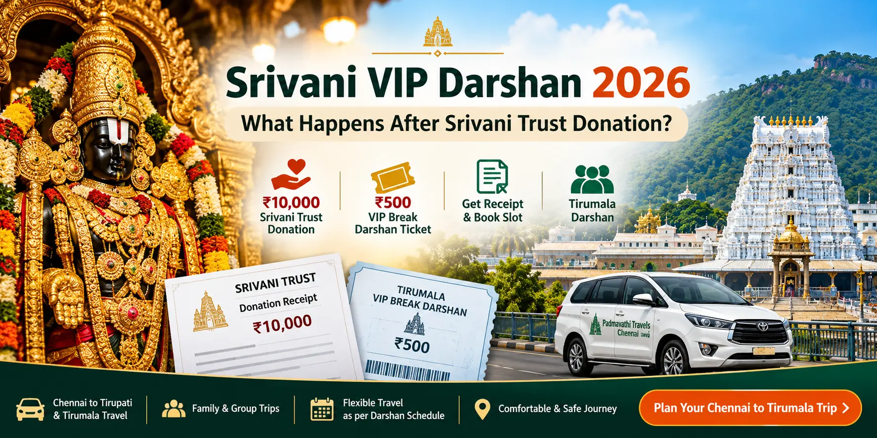 srivani darshan after donation completed