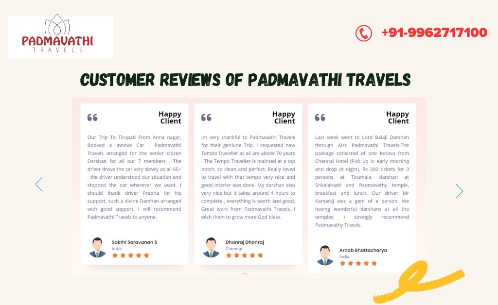 Customer review of padmavathi travels