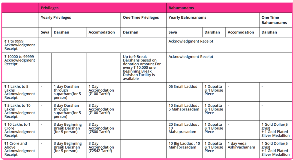 vip darshan packages