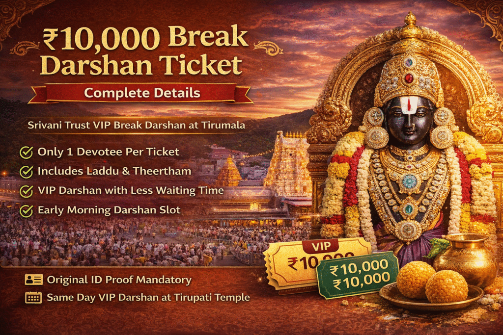 10,000 rupees Break Darshan