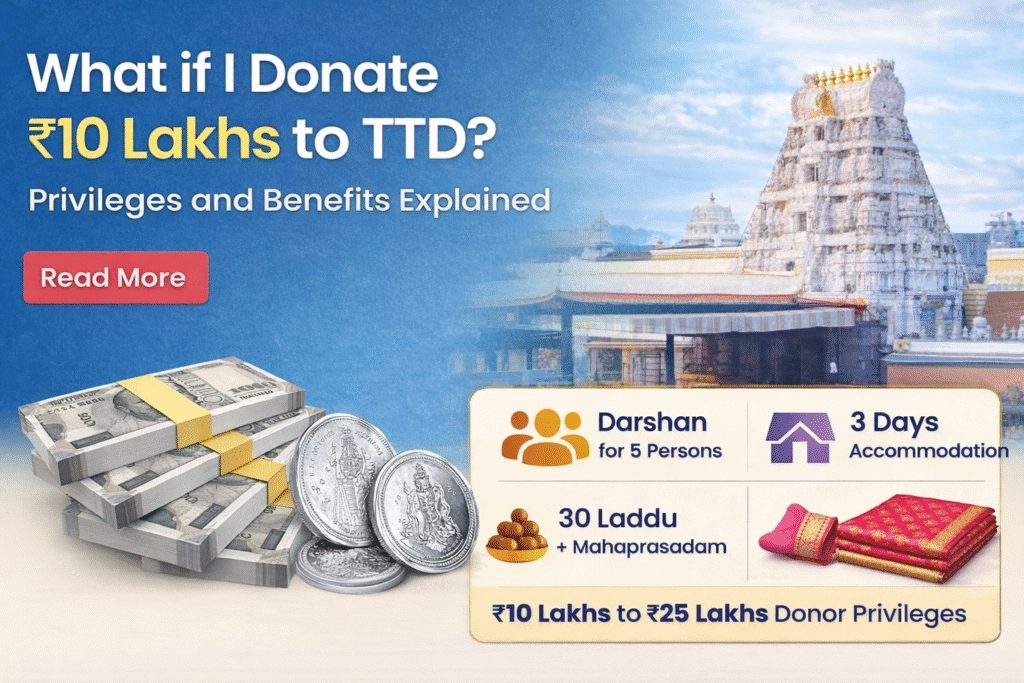 10 Lakhs Tirupati tirumala donation