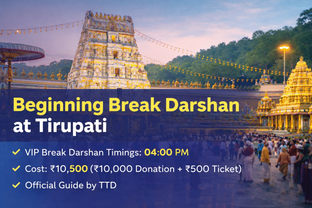 Beginning Break Darshan at Tirupati 
