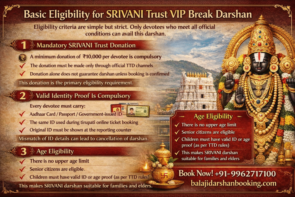 SRIVANI Trust VIP Break Darshan