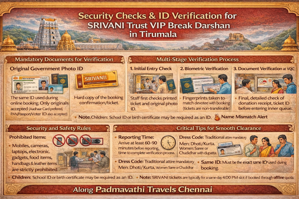 srivani darshan documents required