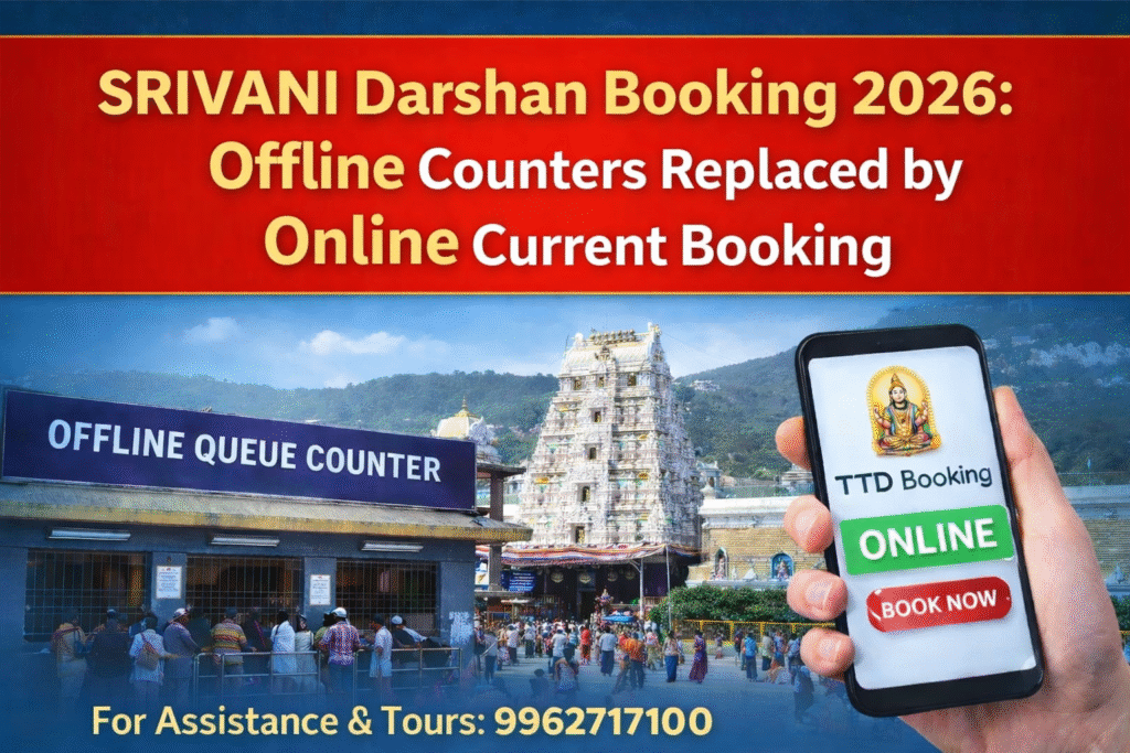 SRIVANI Darshan Booking 2026: Offline Counters Replaced by Online Current Booking