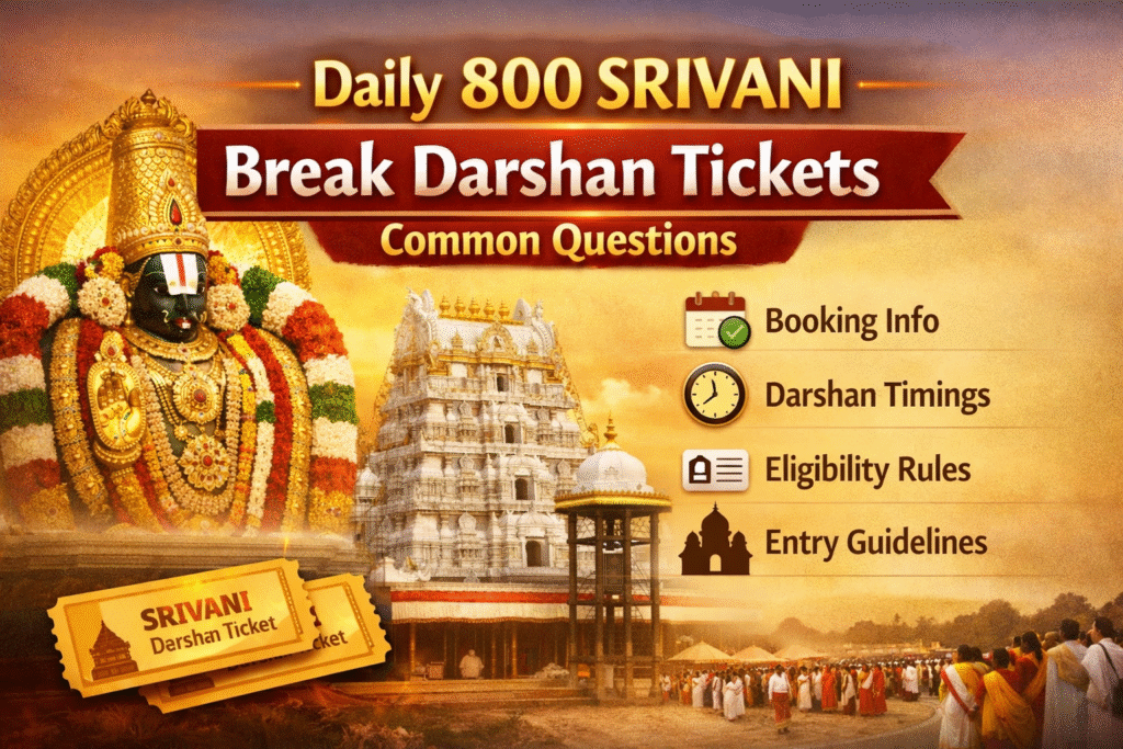 Daily 800 SRIVANI Break Darshan Tickets