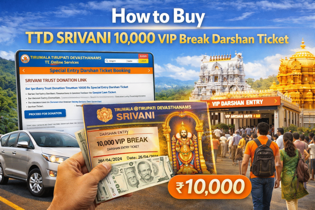TTD SRIVANI 10000 VIP Break Darshan Ticket