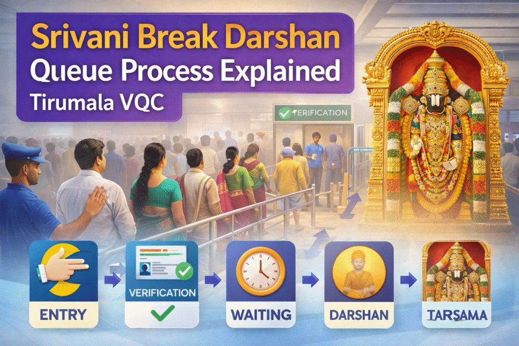 Srivani Break Darshan process inside VQC