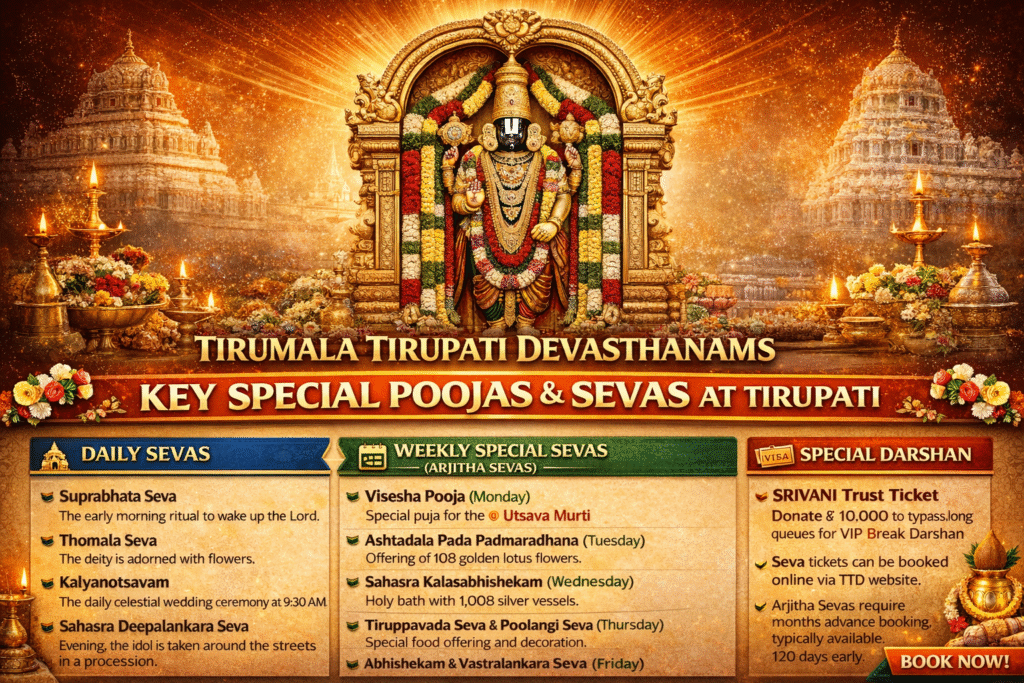 Daily Special Poojas in Tirumala