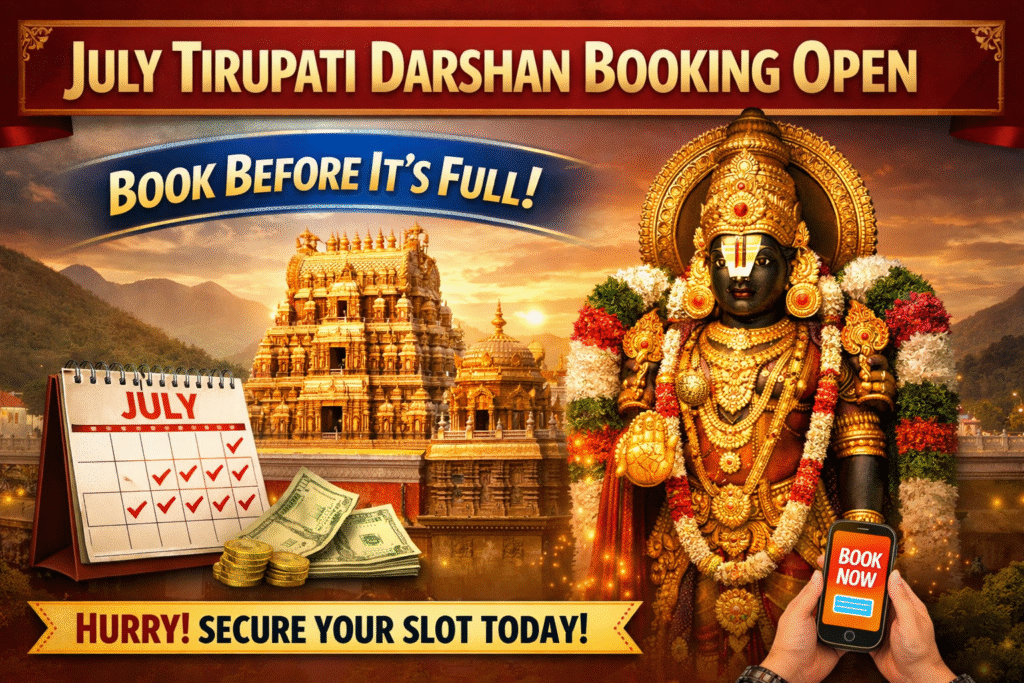 July Tirupati Darshan Booking