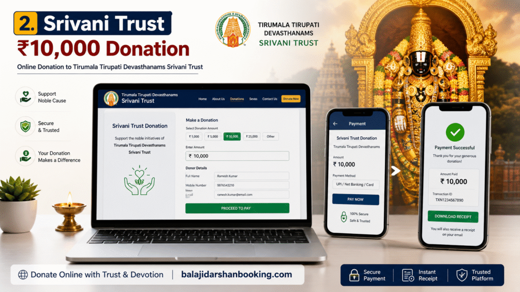 Tirupati 10000 VIP darshan ticket