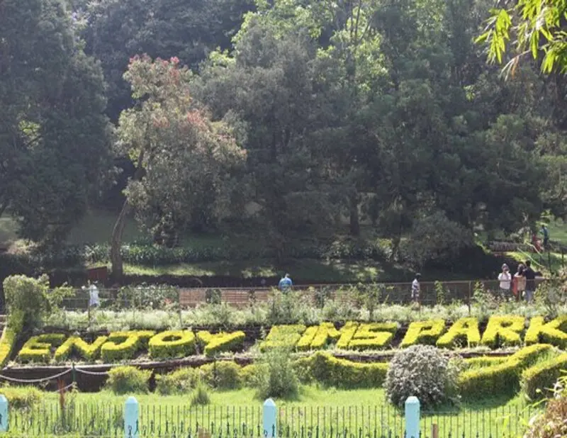 Beautiful landscape view of Sims Park in Coonoor